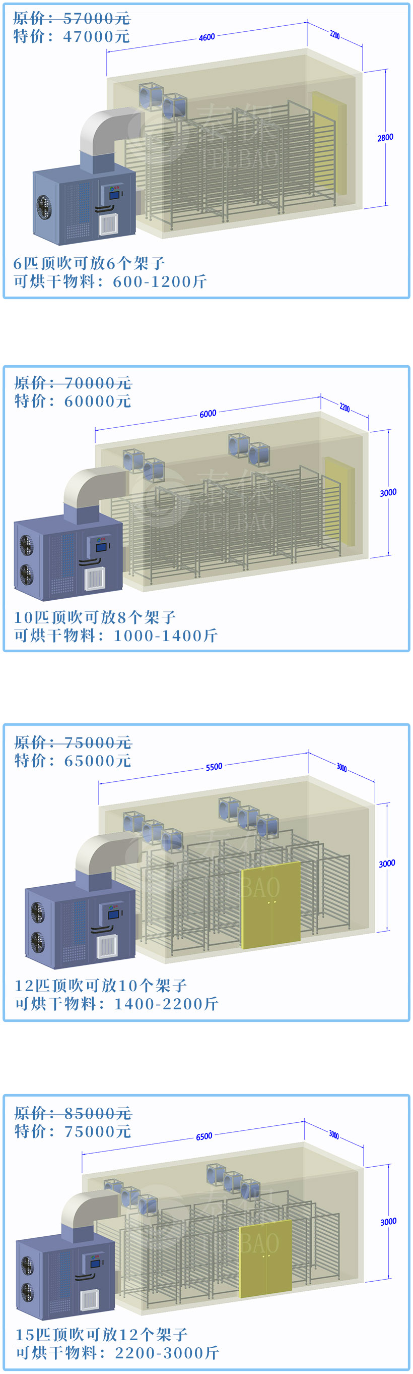 整體式頂吹烘干機優(yōu)惠價格